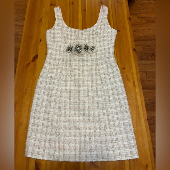 Boston Proper Dresses & Skirts - Boston Proper Ivory Tweed Mini Dress